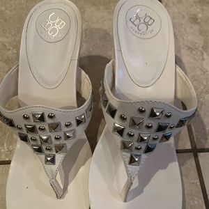 BCBG white shoes